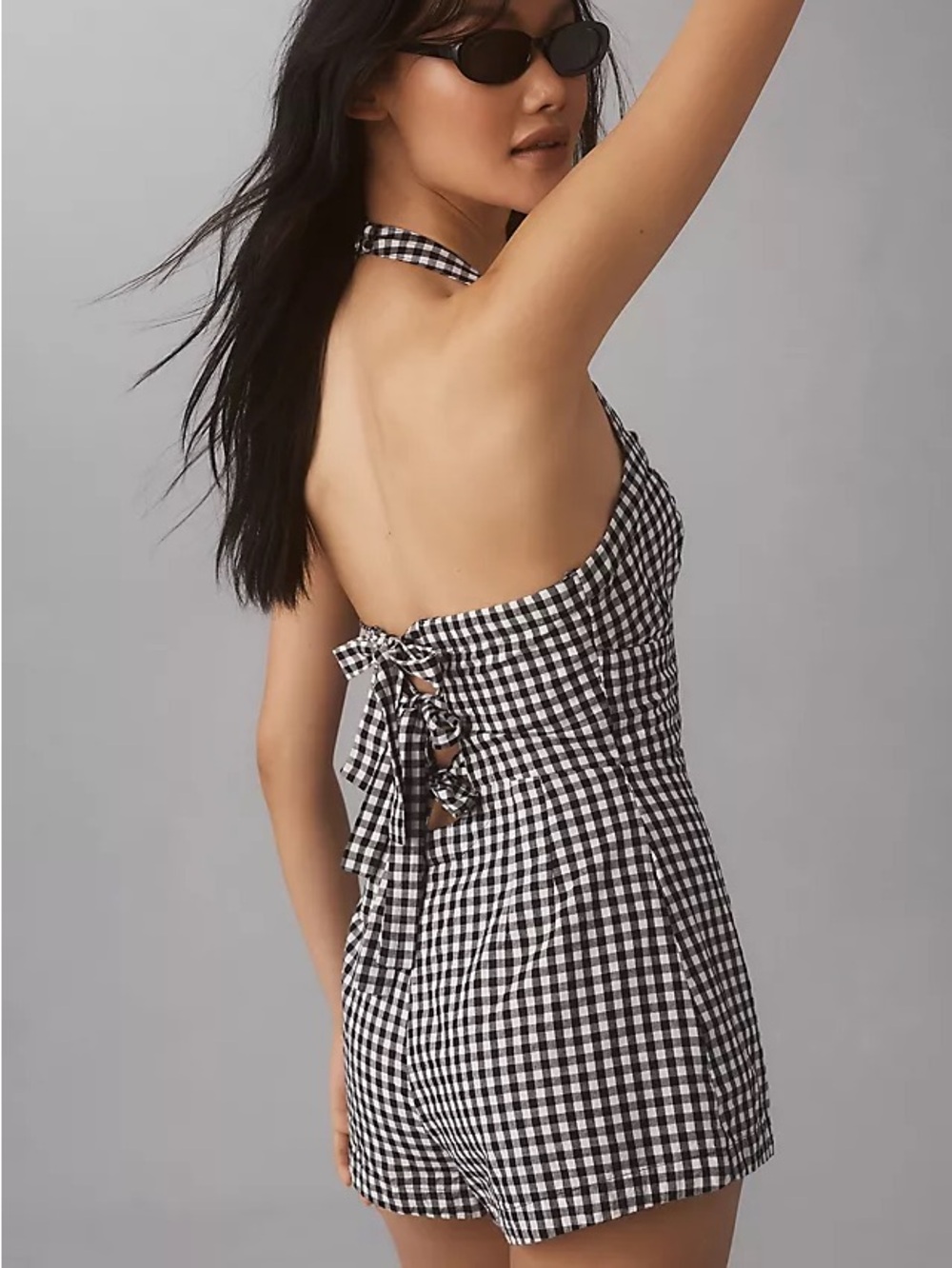Maeve Black & White Gingham Blouse - Picture 2 of 6